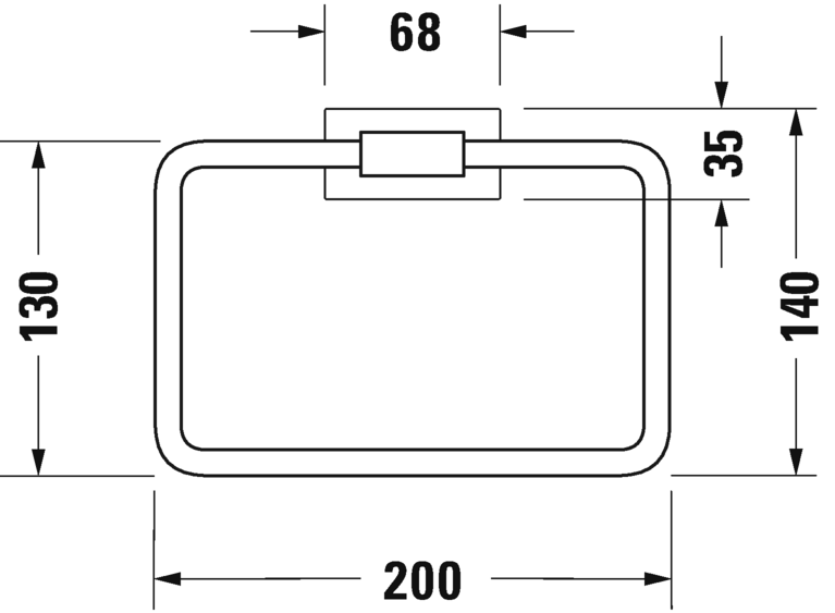 Duravit Karree Towel Ring Art. 0099611000