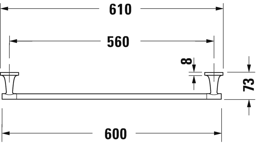 Duravit Starck T Towel Bar 600mm Art. 0099421000