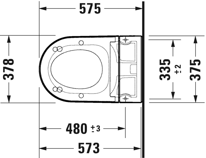 Duravit ME by Starck SensoWash F+ Wall Hung WC Art. 251009 + 612000