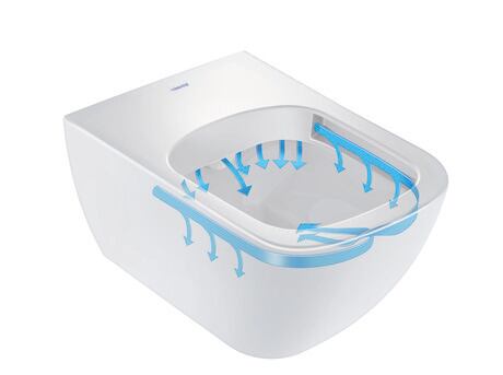 *Hygiene Glaze* Duravit Happy D.2 Wall WC Art. 222209 2000 + 0064590000