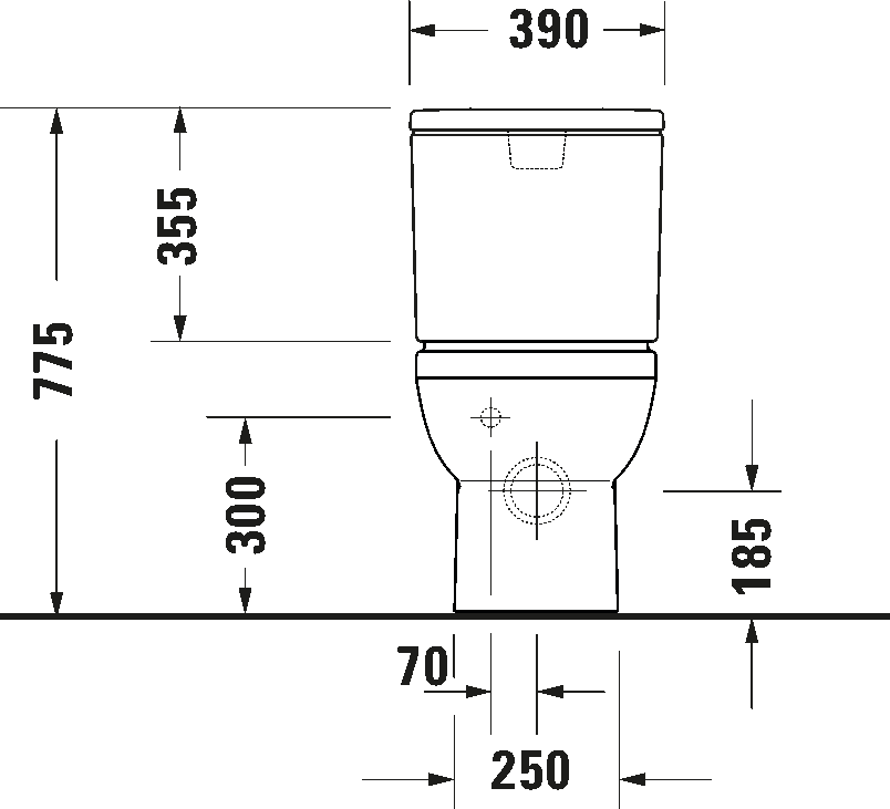 *Hygiene Glaze* Duravit No. 1 Close Coupled WC Art. 21830920002 + 0941100085 + 002079