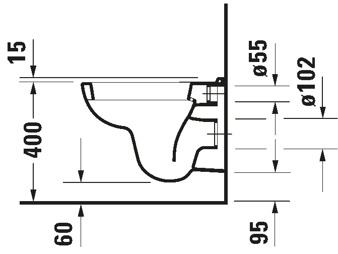 Duravit D-Code Wall Hung WC *COMPACT* Art. 2211090002 + 006739