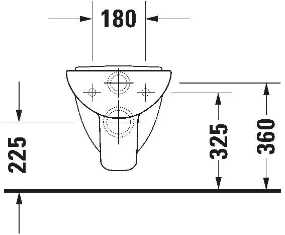 Duravit D-Code Wall Hung WC *COMPACT* Art. 2211090002 + 006739