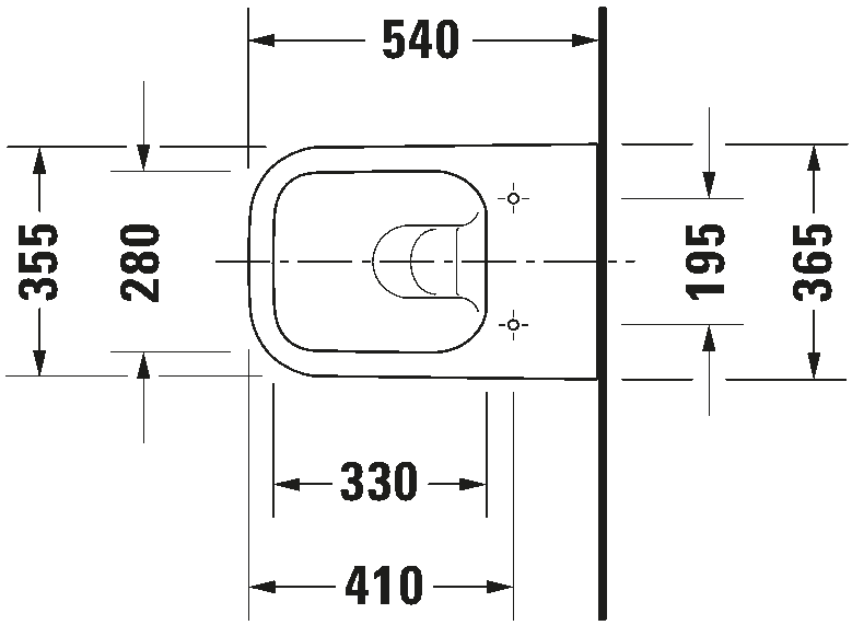 *Hygiene Glaze* Duravit Happy D.2 Wall WC Art. 222209 2000 + 0064590000