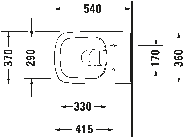 *Hygiene Glaze* Duravit Durastyle Wall WC Art. 255109 2000 + 0063790000