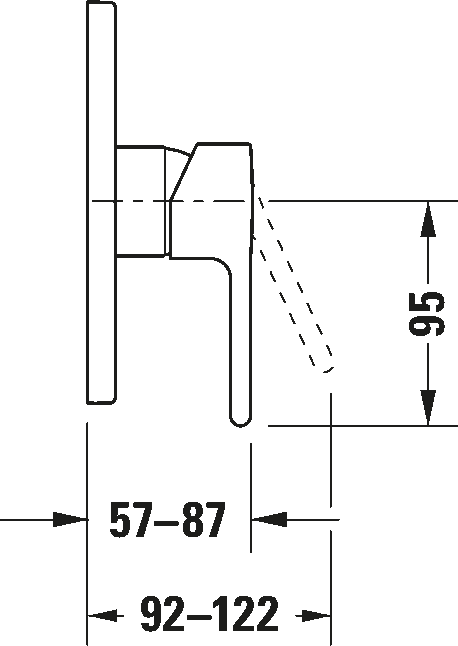 Duravit B2 Concealed Shower Mixer Art. B24210010010 + GK0900001000