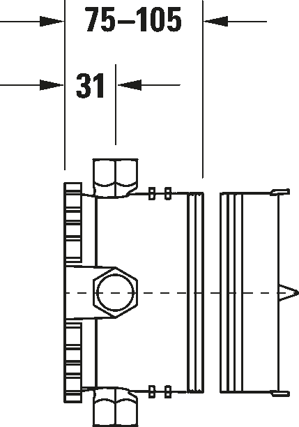 Duravit B2 Concealed Shower Mixer Art. B24210010010 + GK0900001000