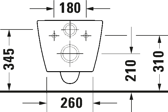 *Hygiene Glaze* *Hygiene Flush* Duravit ME by Starck Wall Hung WC Art. 257909 2000 + 0020090000