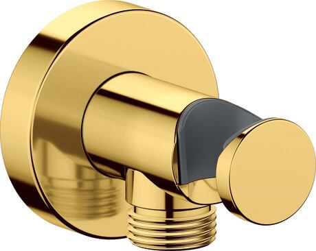 *Polished Gold* Duravit Round Wall Outlet with Holder Art. UV0630009034