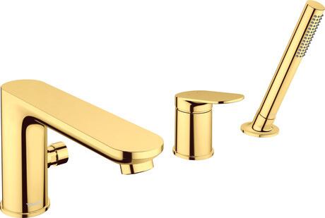 *Polished Gold* Duravit 3 Hole Deck Mount Bath Mixer Art. WA5260000A34