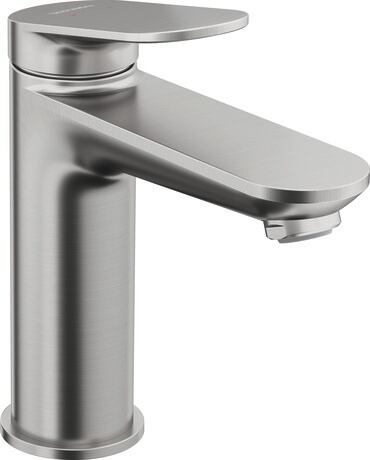 *Brushed Stainless Steel* Duravit WAVE Basin Mixer (Smooth Body) Art. WA1020002A70