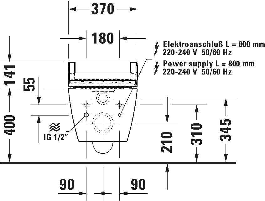 Duravit SensoWash Classic Shower Toilet Seat Art. 613000012000300