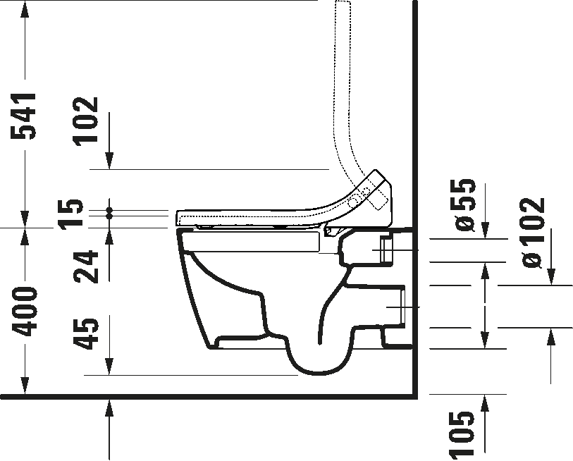 *HygieneGlaze* Duravit ME by Starck SensoWash Classic + Wall Hung WC Art. 252959 2000 + 613000012000300 + 1007390000