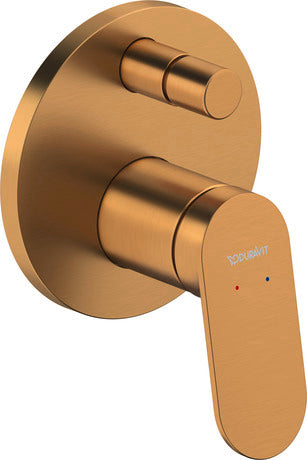 *Brushed Bronze* Duravit WAVE Concealed Bath Mixer 2-Way Art. WA4210006A04 + GK0900003A00