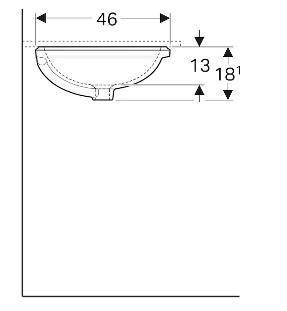 Geberit "Variform" Oval Undercounter Basin Art. 500.752.01.2