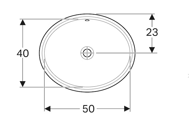 Geberit "Variform" Oval Undercounter Basin Art. 500.752.01.2