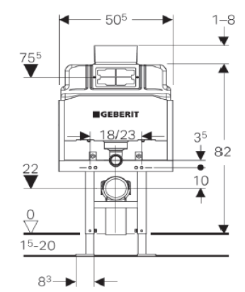 Geberit Duofix Alpha Concealed Cistern Art. 224.018.00.1 (LAST 4 SETS)