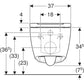 Geberit One Wall Hung TurboFlush WC Art. 500.201.01.1