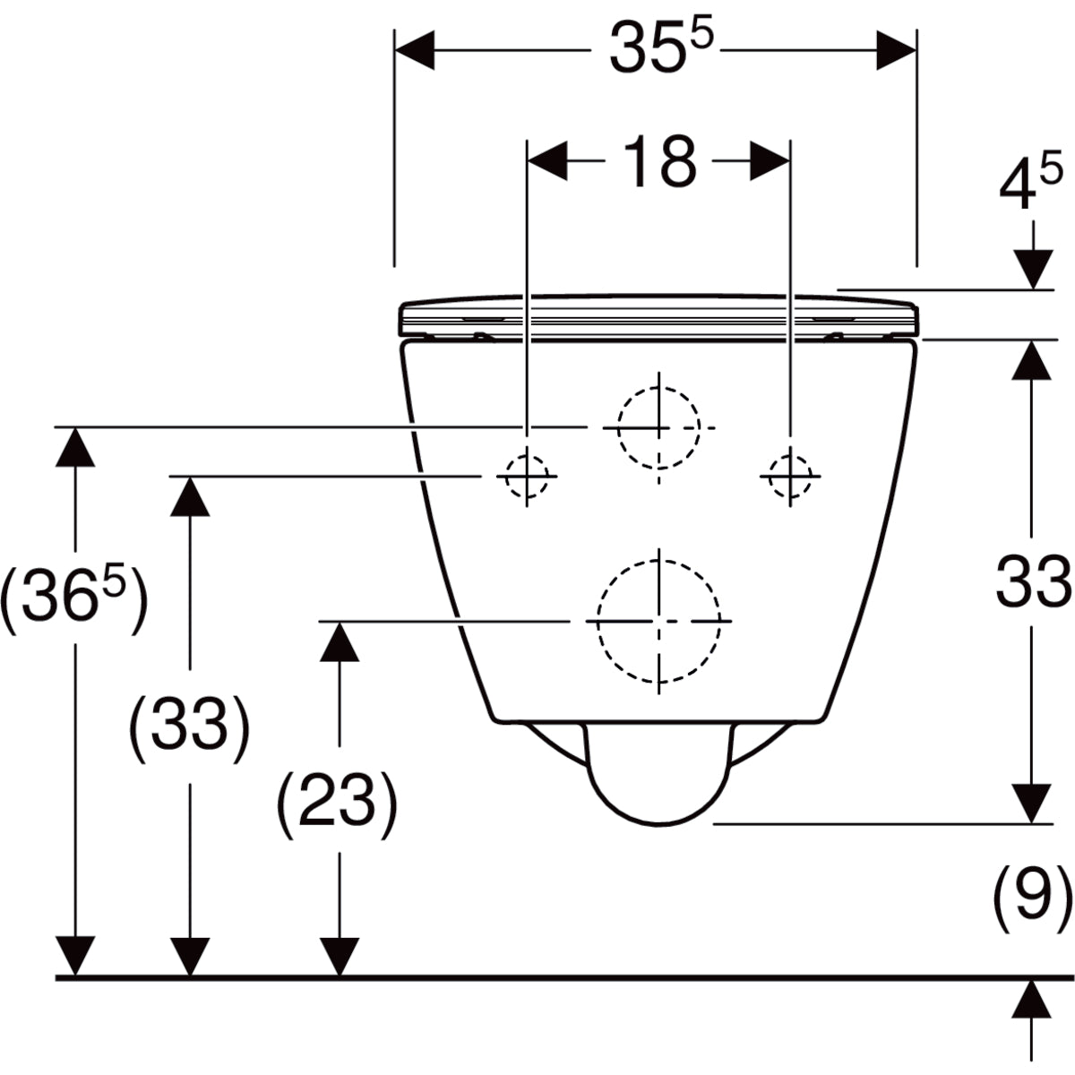 *BUNDLE SALE* Geberit Smyle Wall Hung Rimfree WC Art. 500.685.01.1 + Geberit Kappa Cistern Art. 224.361.00.1 + Geberit Kappa 21 Actuator Plate Art. 115.240.KN.1