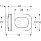 *BUNDLE SALE* Geberit Smyle Wall Hung Rimfree WC Art. 500.685.01.1 + Geberit Kappa Cistern Art. 224.361.00.1 + Geberit Kappa 21 Actuator Plate Art. 115.240.KN.1