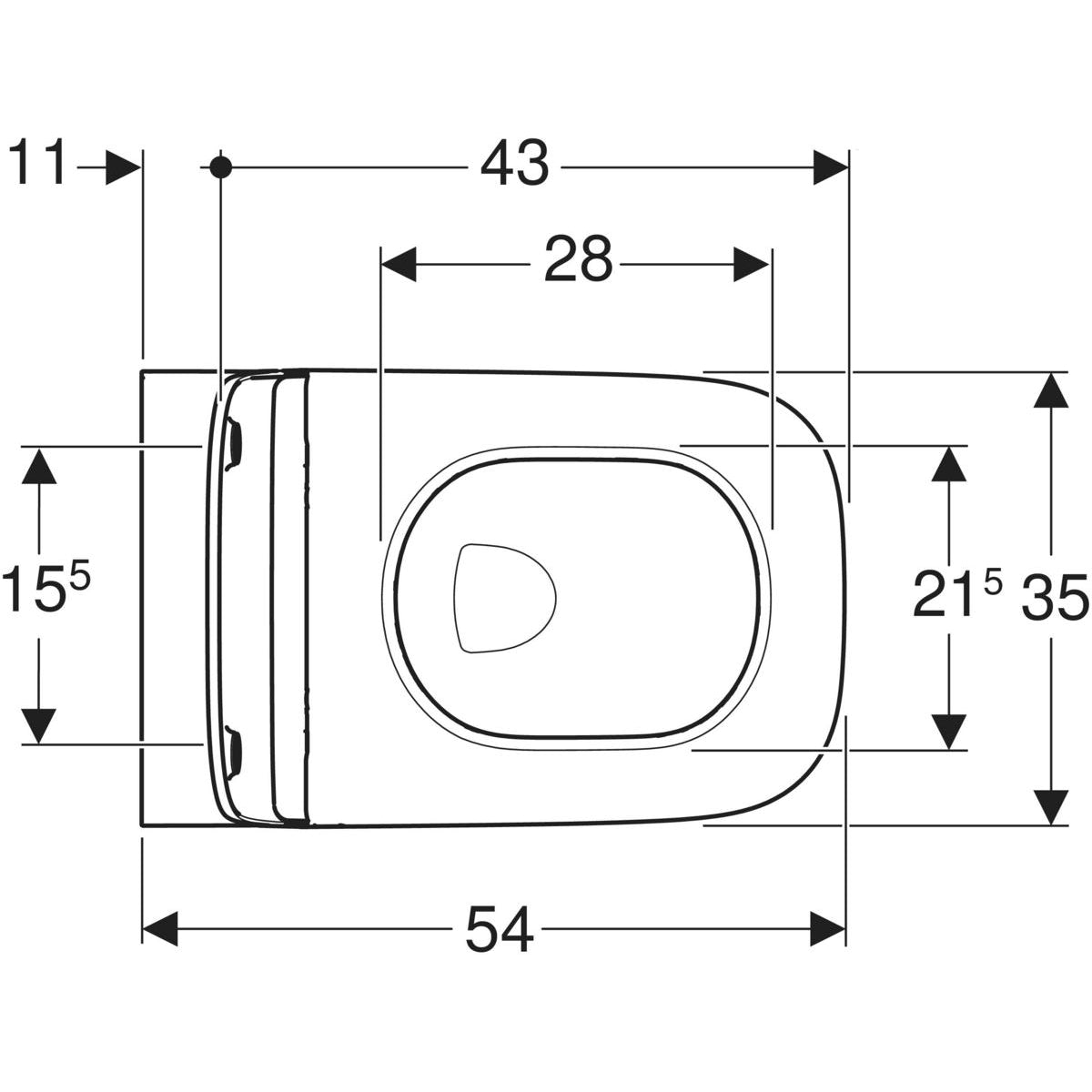 *BUNDLE SALE* Geberit Smyle Wall Hung Rimfree WC Art. 500.685.01.1 + Geberit Kappa Cistern Art. 224.361.00.1 + Geberit Kappa 21 Actuator Plate Art. 115.240.KN.1