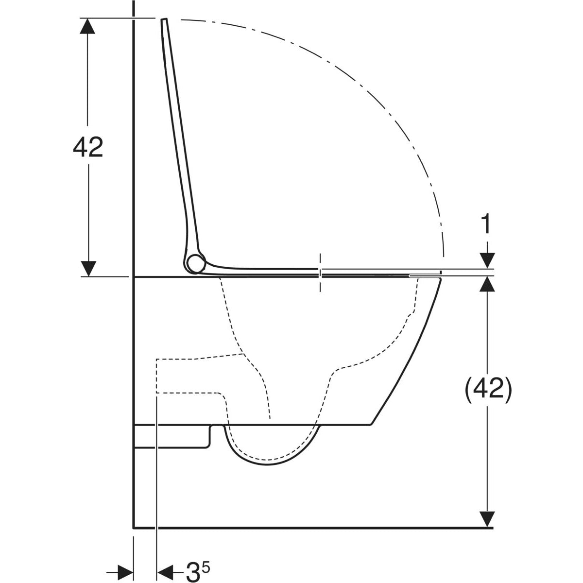 *BUNDLE SALE* Geberit Smyle Wall Hung Rimfree WC Art. 500.685.01.1 + Geberit Kappa Cistern Art. 224.361.00.1 + Geberit Kappa 21 Actuator Plate Art. 115.240.KN.1