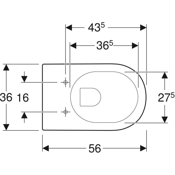 Geberit Senya Wall Hung WC Art. 501.004.00.1 + 501.008.00.1