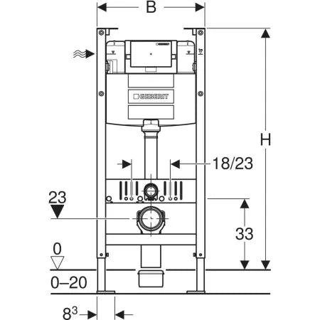 Geberit Duofix Alpha Concealed Cistern Art. 224.096.00.1