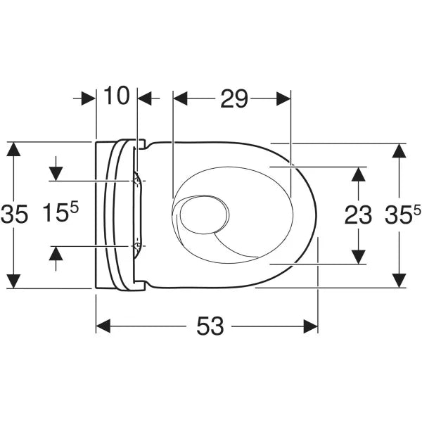 Geberit Acanto Wall Hung TurboFlush WC Art. 502.718.00.1
