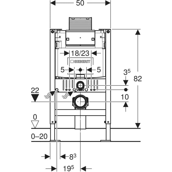 Geberit Duofix Omega Concealed Cistern Art. 224.531.00.1