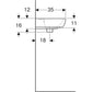 Geberit Selnova Square Wall Hung Basin 450mm Art. 500.322.01.1