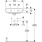 Geberit Selnova Square Wall Hung Basin 450mm Art. 500.322.01.1