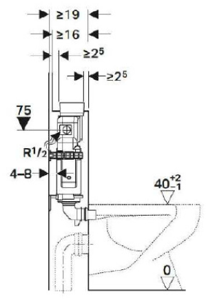 Geberit Alpha Concealed Cistern Art. 224.020.00.1