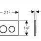 Geberit Kappa21 Flush Actuator Plate Matte Chrome Art. 115.240.KN.1