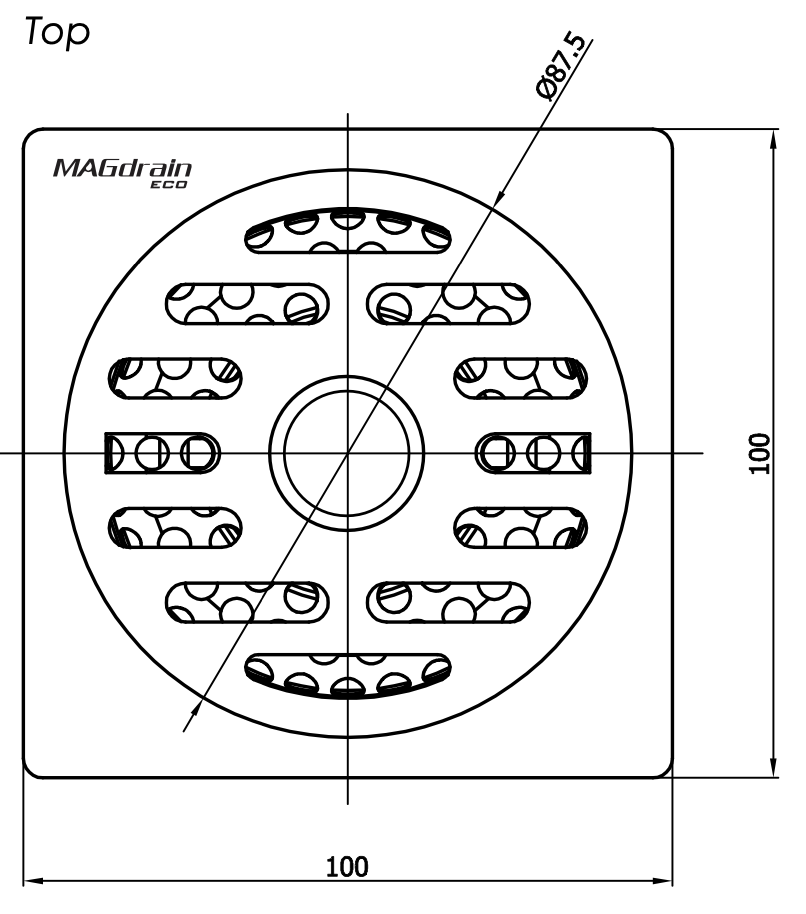 MAGdrain Eco Elite Floor Drain 100 x 100mm (Washing Machine)
