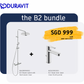 *B.2 BUNDLE* Duravit B2 Thermostatic Shower System 2 Way Art. B24280008010 + B2 M Basin Mixer Art. B21020001010