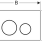 Geberit Sigma40 Flush Actuator Plate Art. 115.628.QF.1 (Brushed Brass Easy-to-Clean)