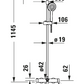 Duravit WAVE Exposed Shower System 3 Way Art. WA5280007
