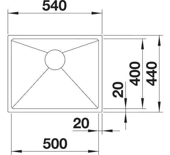 Blanco Quartrus R15 500-IU Kitchen Sink Art. 235642