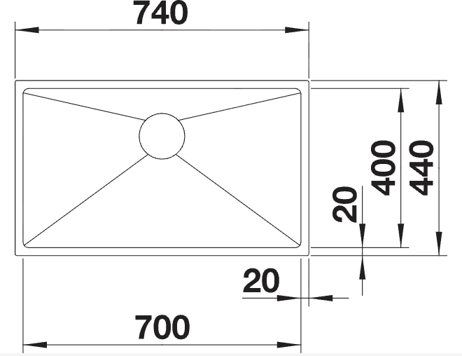 Blanco Quartrus R15 700-IU Kitchen Sink Art. 235645