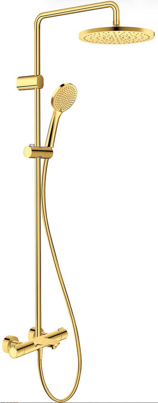 *Polished Gold* Duravit WAVE Thermostatic 3-Way Shower System 3 Way Art. WA5280008A34