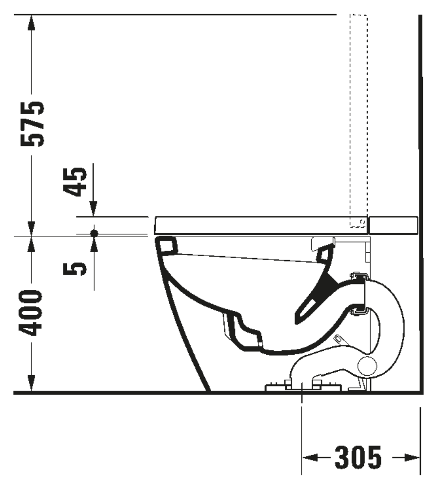 *HygieneGlaze* Duravit SensoWash I Integrated Shower Toilet Art. 620000012500320