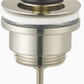 *Brushed Nickel* Mushroom Pop Up Waste (With/without Overflow) ND517-BN