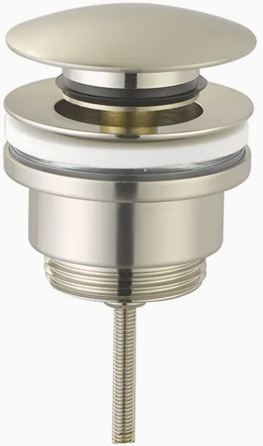 *Brushed Nickel* Mushroom Pop Up Waste (With/without Overflow) ND517-BN