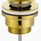 *Yellow Gold* Mushroom Pop Up Waste (With/without Overflow) ND517-G