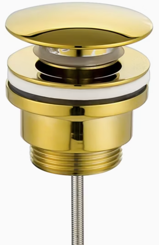 *Yellow Gold* Mushroom Pop Up Waste (With/without Overflow) ND517-G