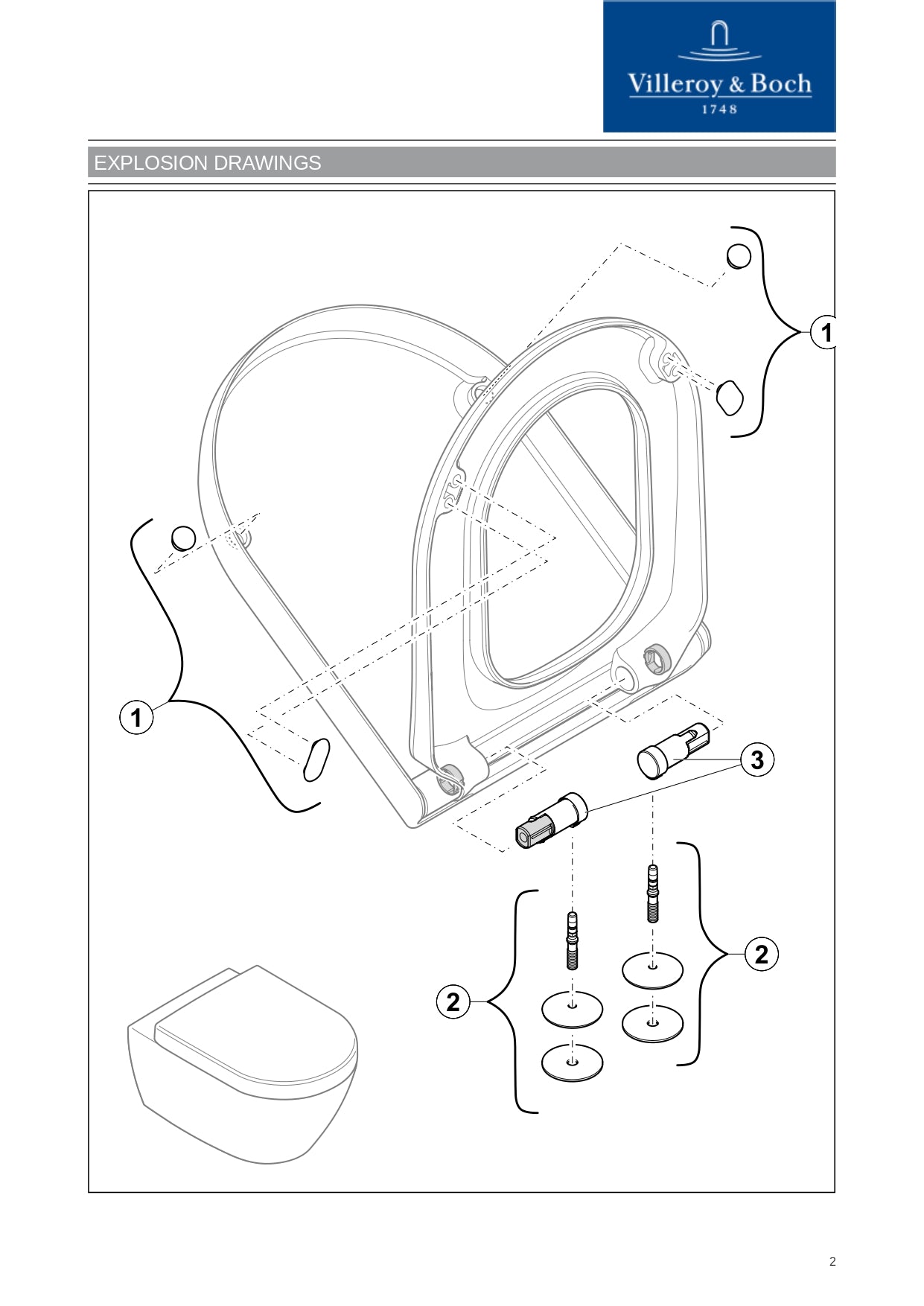 Villeroy & Boch Subway 2.0 (COMPACT) Original Seat Cover Art. 9M69S101