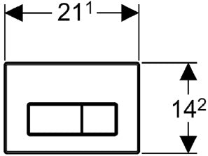Geberit Kappa50 Flush Actuator Plate Bright Chrome (ZINC) Art. 115.260.21.1