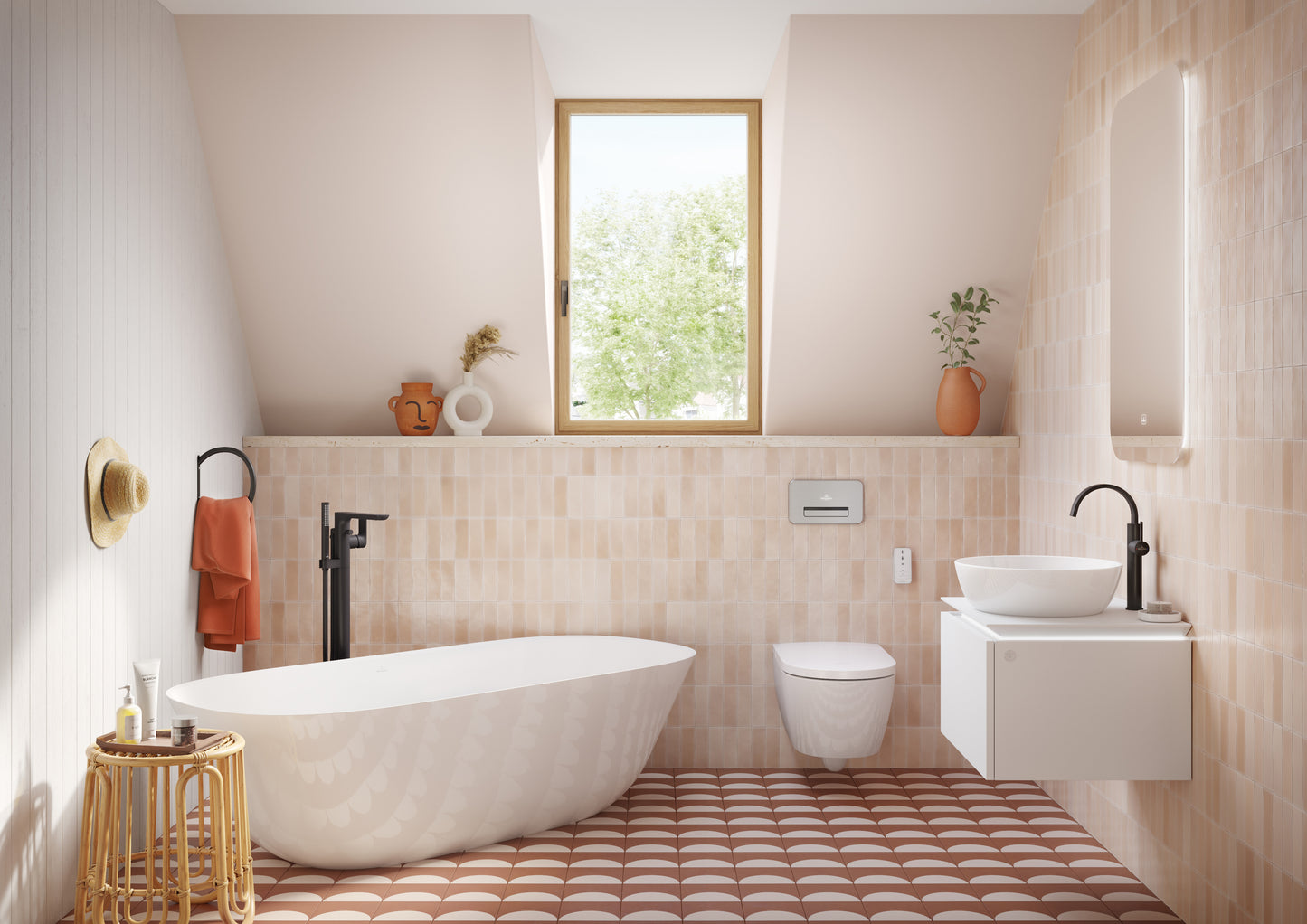 Villeroy & Boch Theano Freestanding Bathtub UBQ175ANH7F200V-01 + U90953061  1750 x 800mm