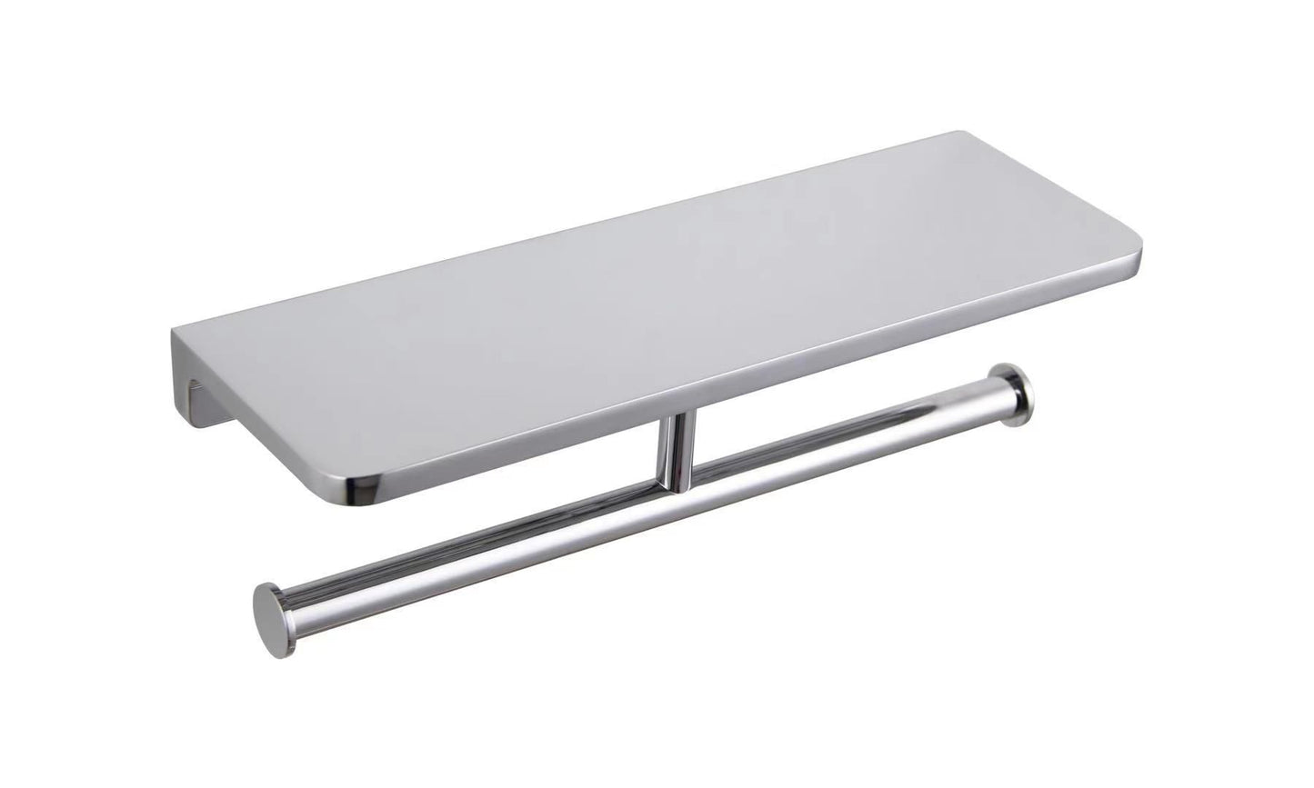 AVA Double Paper Holder with Ledge